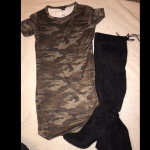 Short sleeve camo dress